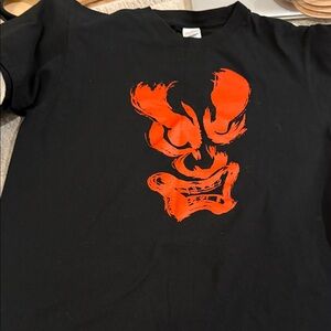 Black T-Shirt with Red Graphic